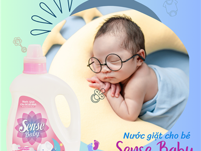 Chăm sóc áo quần cho bé yêu mỗi ngày an toàn với nước giặt Sense Baby