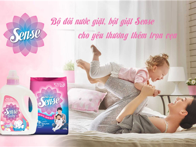 Bột Giặt & Nước giặt Sense - Chăm Sóc Từng Sợi Vải, Mềm Mại Như Làn Da Bé