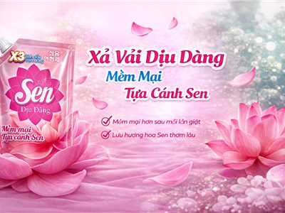 Nước Xả Vải Sen Dịu Dàng – Hương Thơm Thuần Khiết, Nâng Niu Từng Sợi Vải