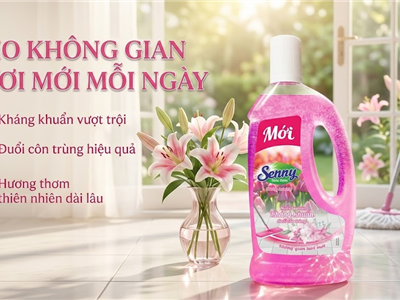 Nước Lau Sàn Senny Hương Hoa Lily – Sạch Bóng Không Gian, Thơm Mát Dịu Nhẹ