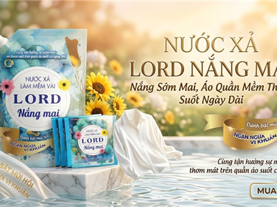 Nước Xả Làm Mềm Vải Lord Nắng Mai – Hương Thơm Dịu Nhẹ Cho Quần Áo Luôn Mềm Mại, Thơm Lâu