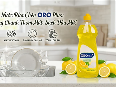 Nước Rửa Chén Oroplus Hương Chanh –  Sạch Chén Bát Hiệu Quả, Dịu Nhẹ Cho Da Tay