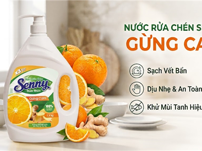 Nước Rửa Chén Senny Gừng Cam – Giải Pháp Làm Sạch Dầu Mỡ Hiệu Quả, Dịu Nhẹ Cho Đôi Tay
