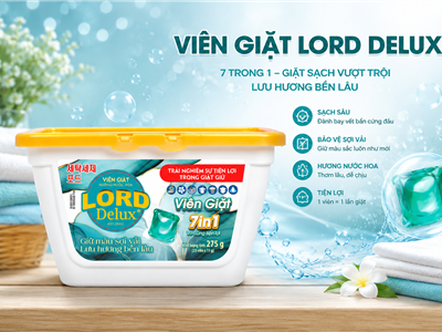 Viên Giặt Lord Delux Hương Nước Hoa Đậm Đặc, Mềm Vải, Lưu Hương Dài Lâu