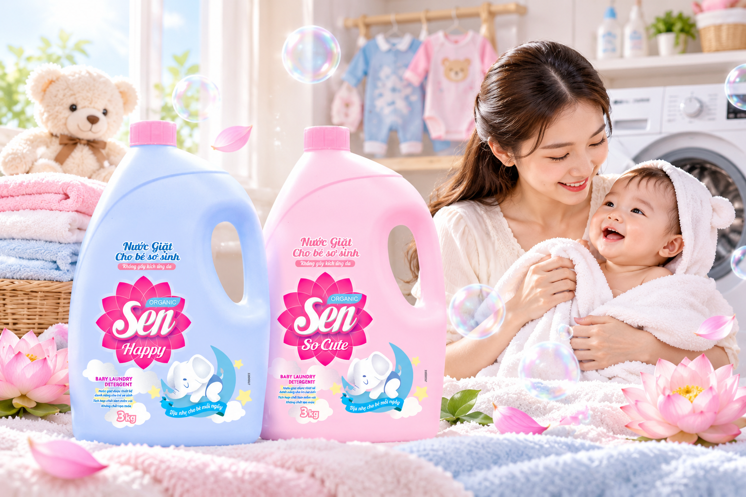 Nước Giặt Sen Organic 3kg – Lựa Chọn Đáng Tham Khảo Cho Gia Đình Có Trẻ Nhỏ