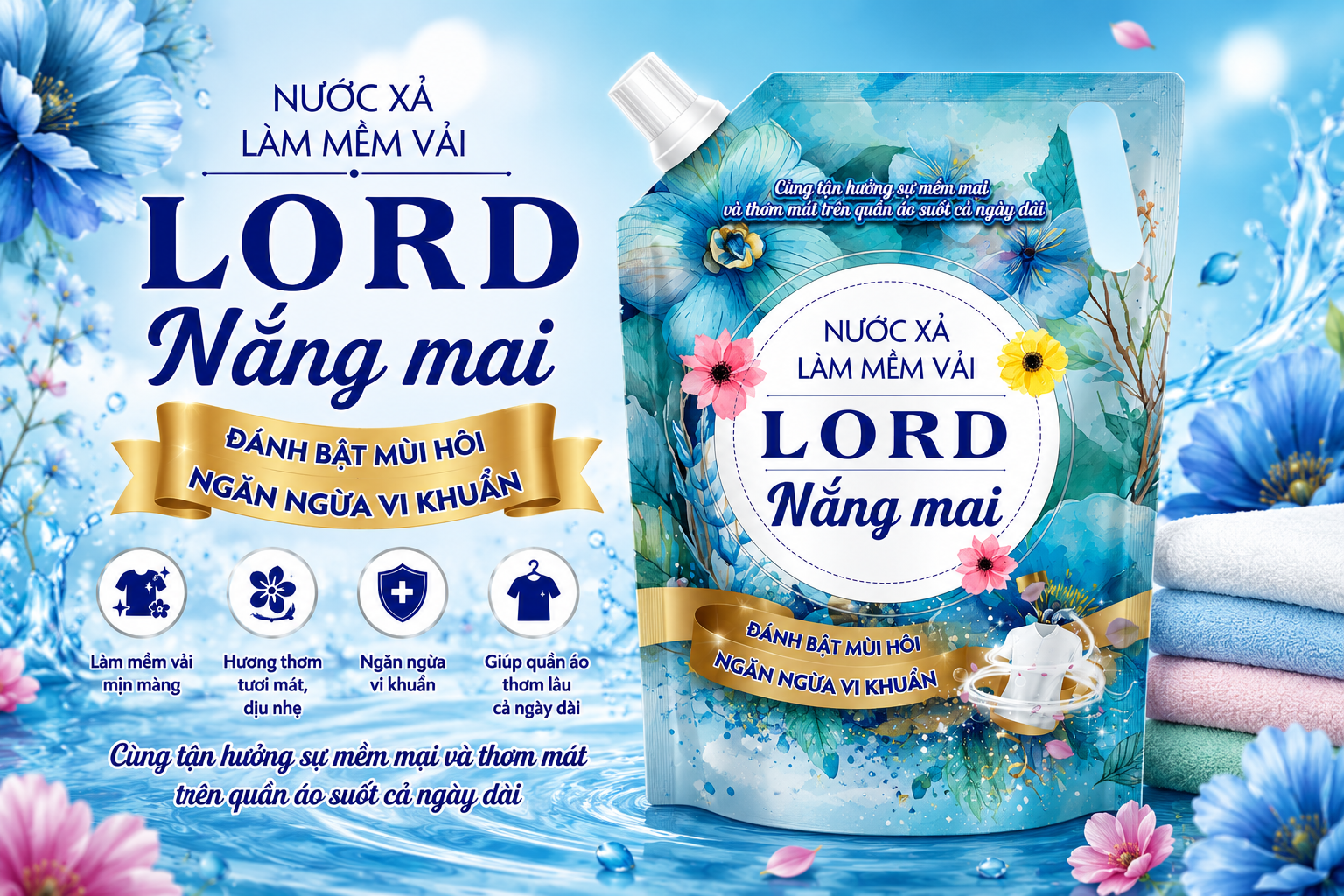 Đánh Giá Nước Xả Làm Mềm Vải Lord Nắng Mai Đậm Đặc Túi 3KG: Bí Quyết Giữ Quần Áo Thơm Mát Như Nắng Sớm