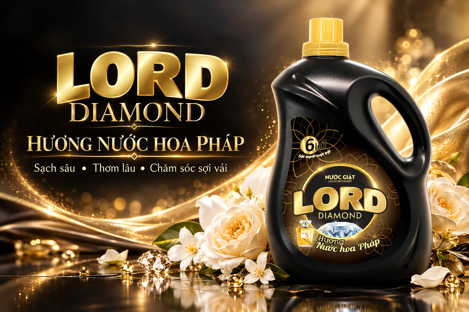 Lord Diamond – Nước Giặt Hương Nước Hoa Pháp Cho Gia Đình Hiện Đại