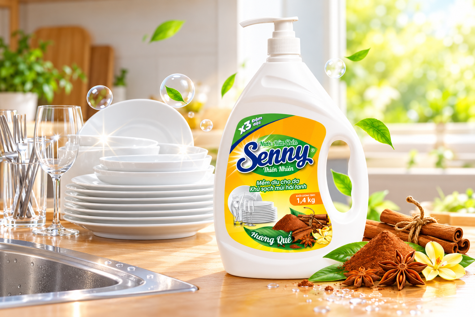 Nước Rửa Chén Senny – Sạch Dầu Mỡ, Hương Thơm Dễ Chịu, Lựa Chọn Cho Gian Bếp Việt