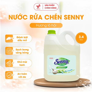 Nước Rửa Chén Senny Thiên Nhiên Tinh Chất Lô Hội 3.4kg