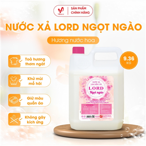 Nước Xả Làm Mềm Vải LORD Hương Ngọt Ngào 9.36KG