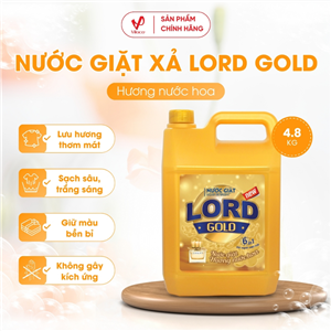 Nước Giặt Xả Vải Lord Gold Hương Nước Hoa 4.8kg