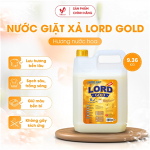 Nước Giặt Xả Vải Lord Gold Hương Nước Hoa 9.36kg