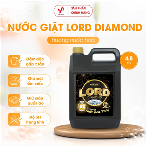 Nước Giặt Xả Vải Lord Diamond Hương Nước Hoa Pháp 4.8kg