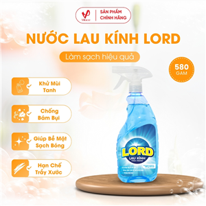 Nước Lau Kính Lord Khử Mùi Tanh Chống Bám Bụi 500ml